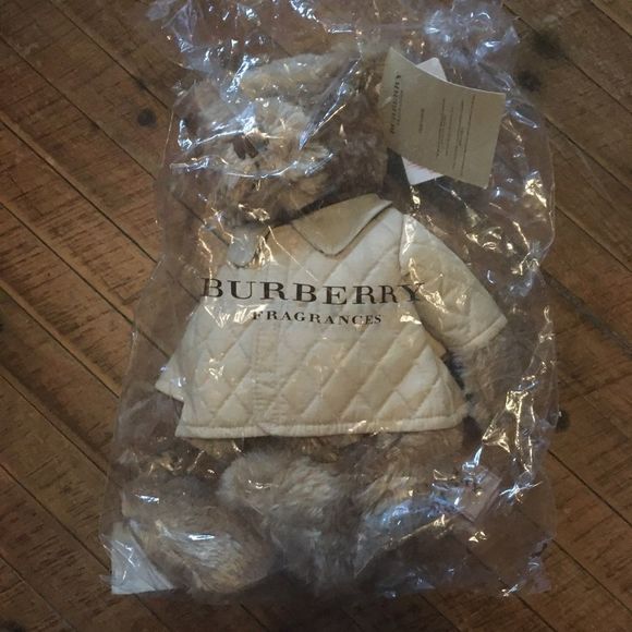 Burberry Other - Burberry fragrance bear with quilted tan jacket
